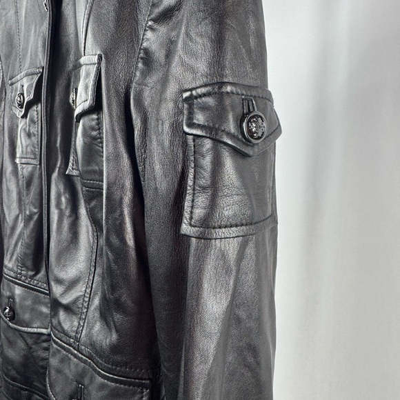 Tory Burch Buttery Soft‎ Leather Sargent Pepper Jacket in Black Size 2 - Picture 5 of 11